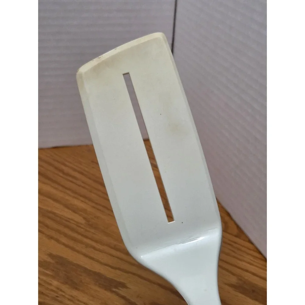 Lot Of 2 Spatulas Vintage Ensar Corp/Foley Nylon 2 Slotted Brown/Ivory USA